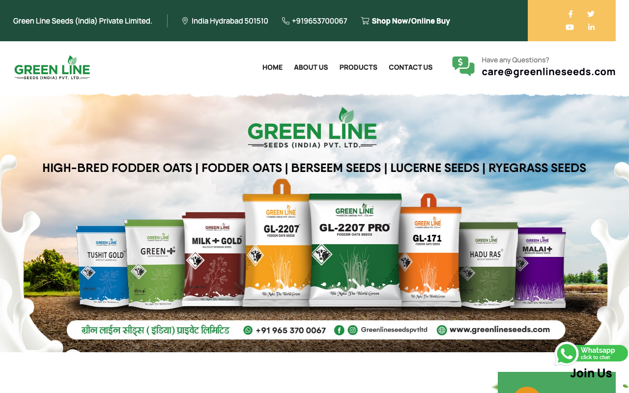 Greenline Seeds Live Website Preview